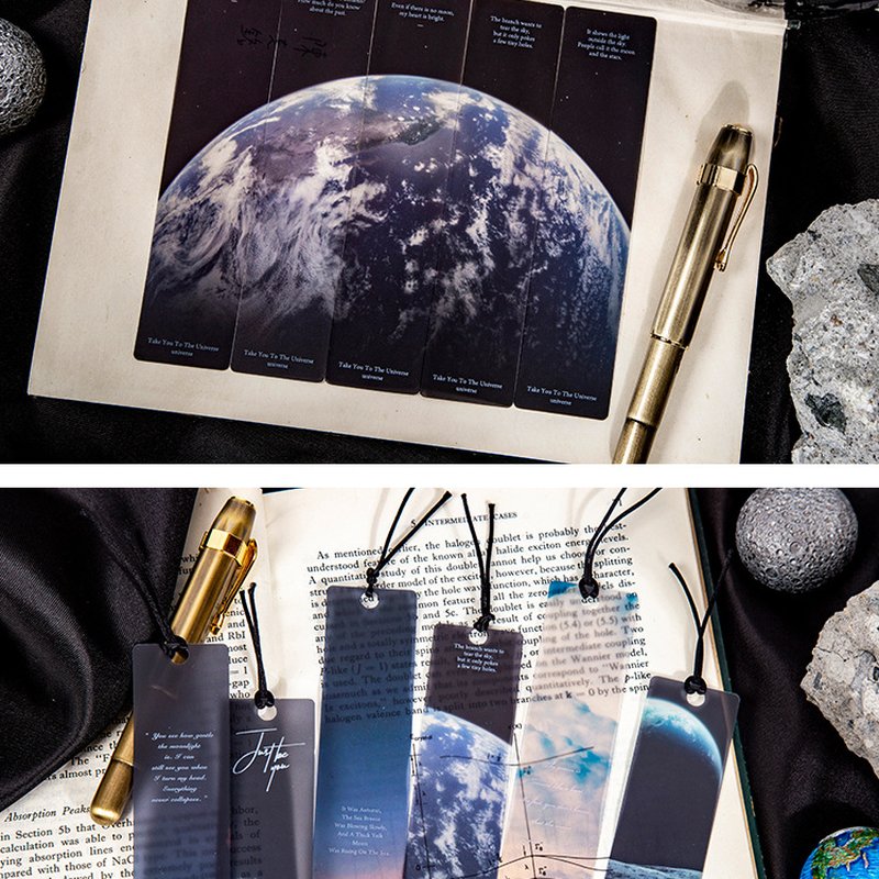镭射PVC书签简约星空套装12枚